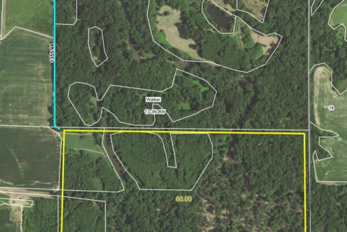 60 acre web aerial with easement